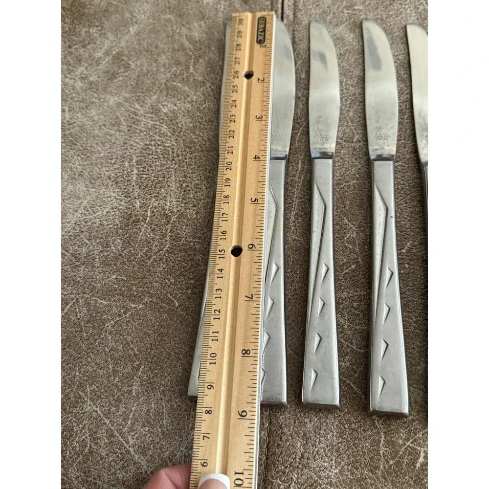 NSCO‎ (National Stainless) Japan Sea Cliff Pattern MCM 6 Dinner Knives Rare